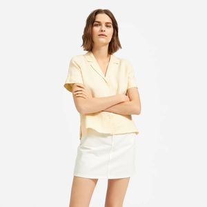ISO linen notch shirt in yellow